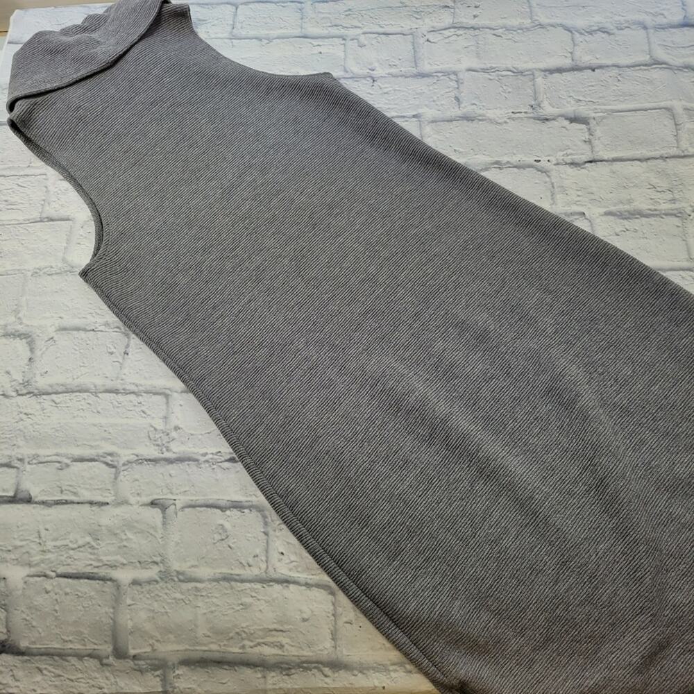 Banana Republic Gray Cowl Neck Sleeveless Knit Dress size Medium - Picture 9 of 15
